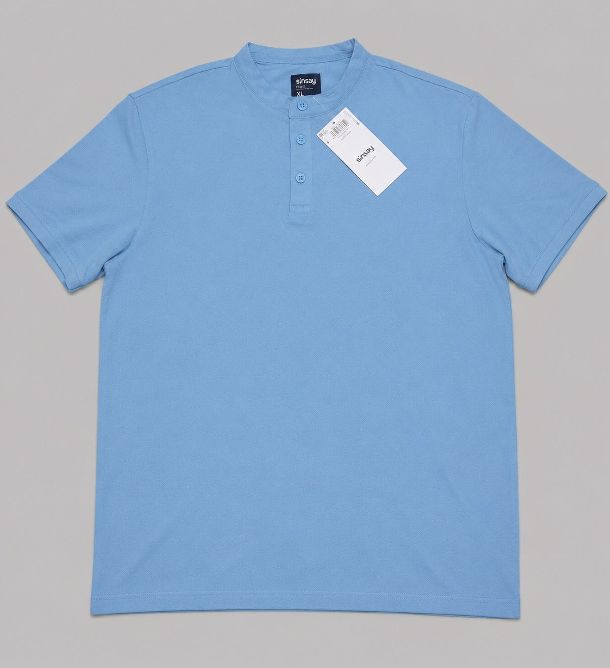 Men's Band Collar Short Sleeve Polo Shirt stock lot CH/M-33083