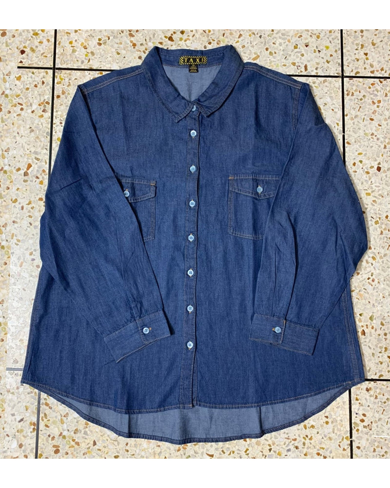Women's Denim Long Sleeve Shirt stock lot CH/W-34045