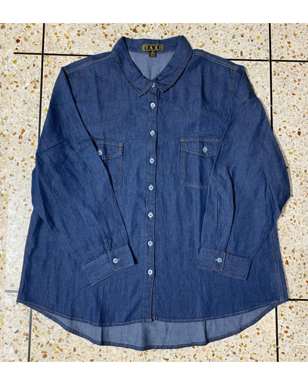 Women's Denim Long Sleeve Shirt stock lot CH/W-34045