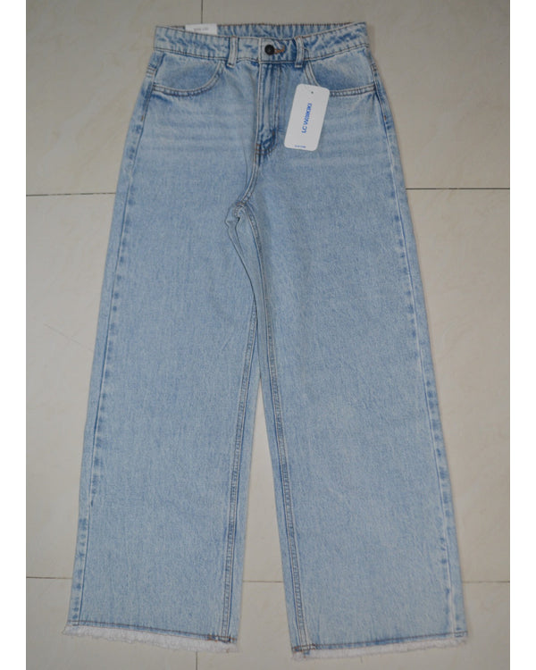 Girls' Wide Leg Denim Long Pants stock lot CH/W-34115