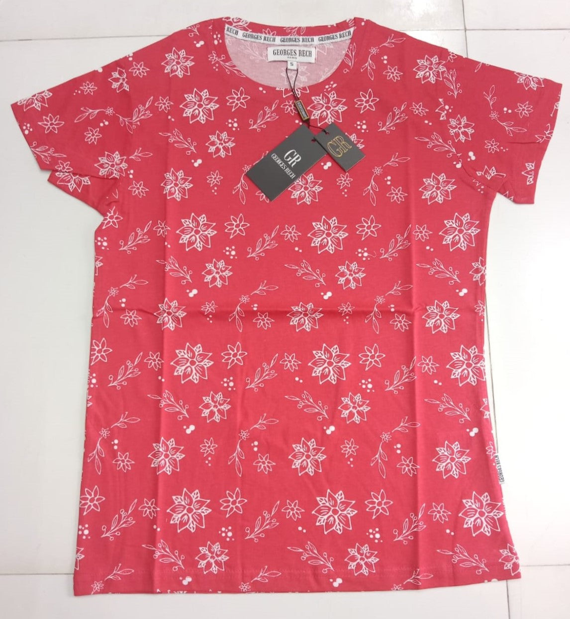 Women's All-Over Print Short Sleeve T-Shirt stock lot CH/W-34136