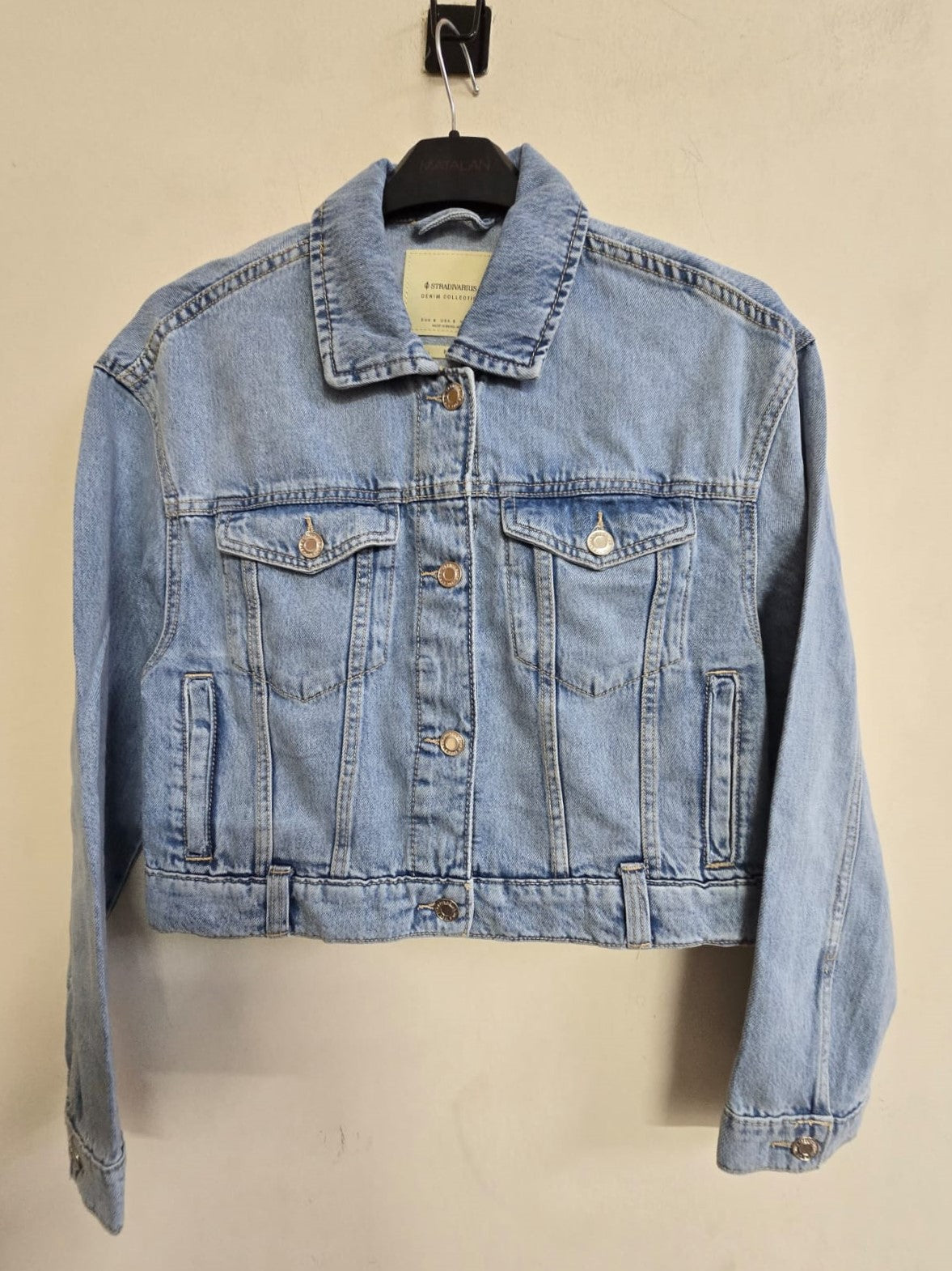 Women's Cropped Denim Jacket stock lot CH/W-34166 - front