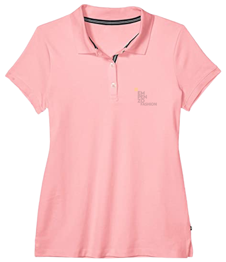 Women's Button Short Sleeve Cotton Polo Shirt