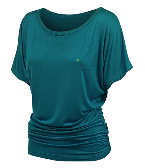 Women's Solid Short Sleeve Top with Side Shirring